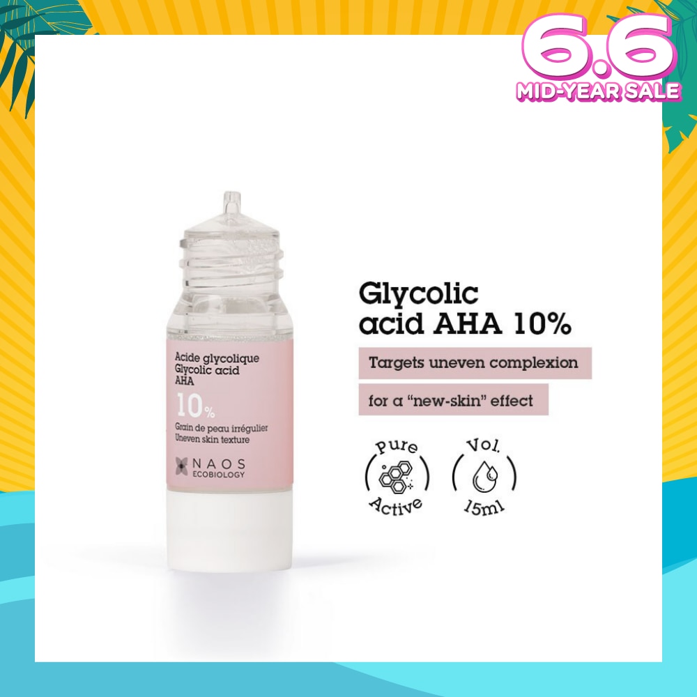 Glycolic Acid 10% Skin Renewal AHA Serum (Target Dullness + Spots + Marks & Fine Lines) 15ml