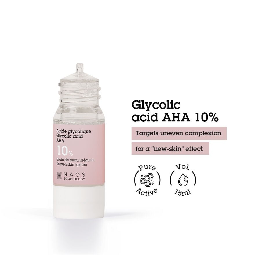 Glycolic Acid 10% Skin Renewal AHA Serum (Target Dullness + Spots + Marks & Fine Lines) 15ml