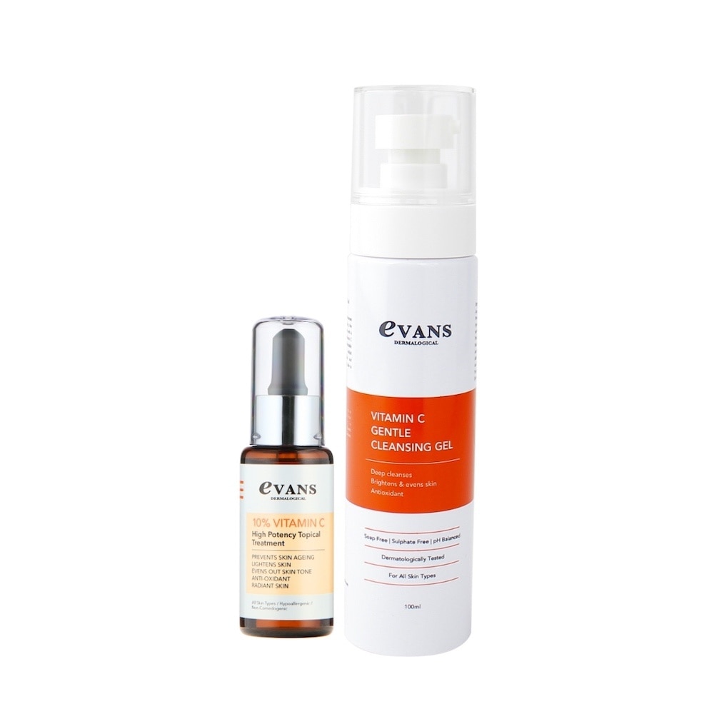Dermalogical 10% Vitamin C Topical Serum 30ml + Vitamin C Gentle Cleansing Gel 100ml