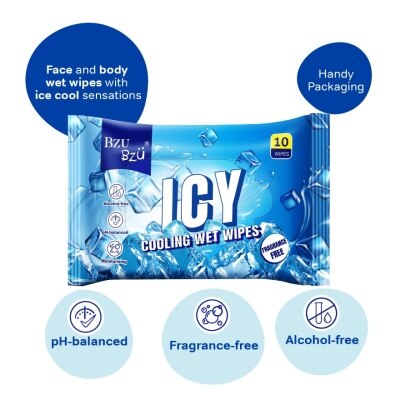 BZU BZU Cooling Wet Wipes Fragrance Free No Alcohol 10s Baby Kids Care Watsons Singapore
