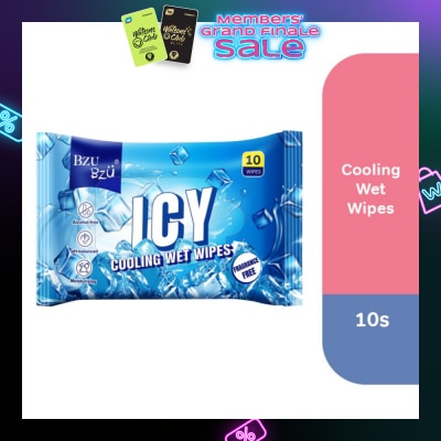 BZU BZU Cooling Wet Wipes (Fragrance Free, No Alcohol) 10s