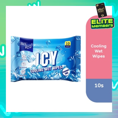 BZU BZU Cooling Wet Wipes (Fragrance Free, No Alcohol) 10s