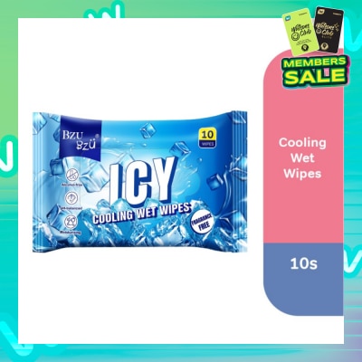 BZU BZU Cooling Wet Wipes (Fragrance Free, No Alcohol) 10s