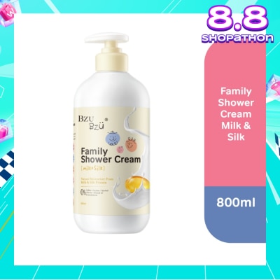 BZU BZU Family Shower Cream (Milk & Silk) Gentle And Safe For All Skin Types 800ml