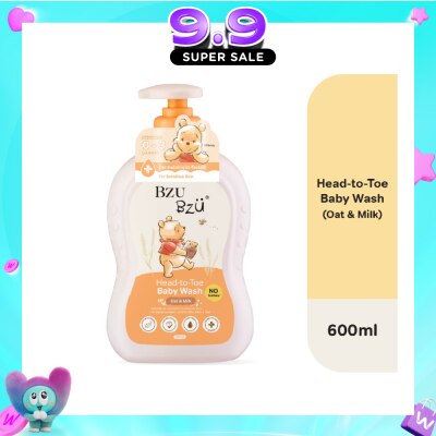 BZU BZU - Head To Toe Baby Wash Oat & Milk (Designed For Newborn And Sensitive Skin) 600ml image