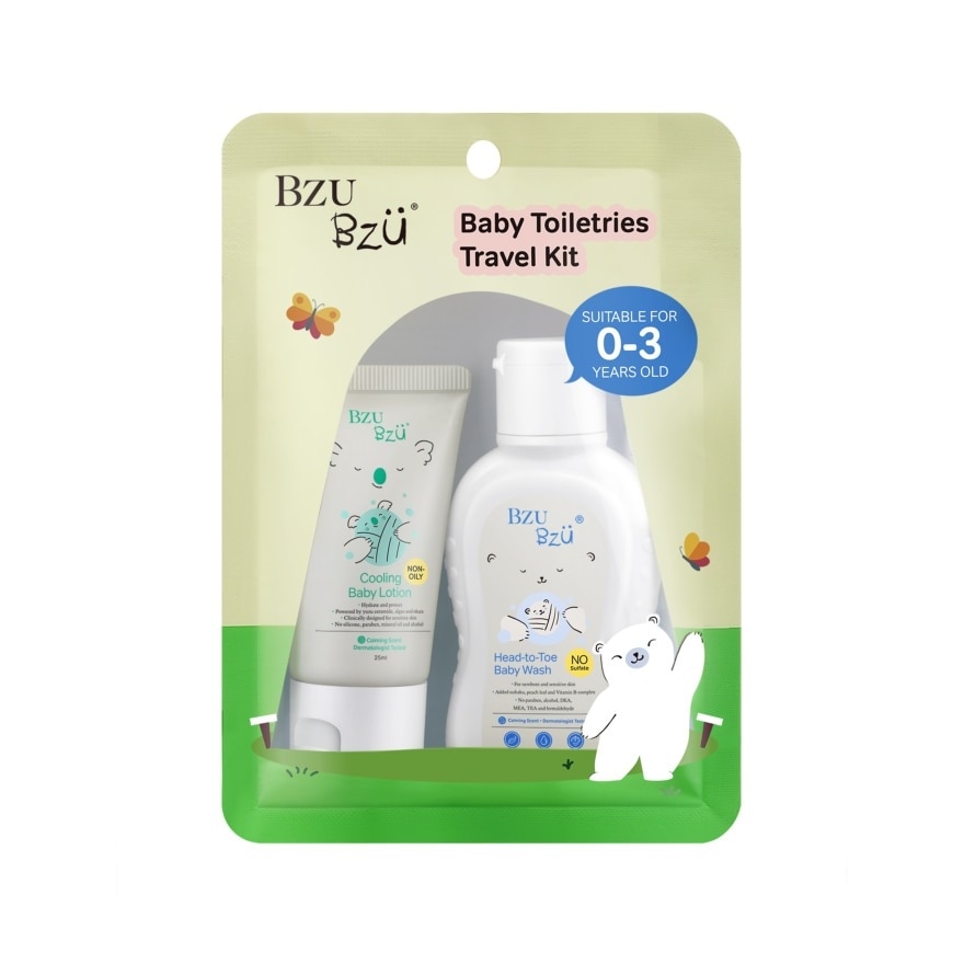 Baby Toiletries Travel Kit (Head To Toe Baby Wash 50ml + Cooling Baby Lotion 25ml) 1s