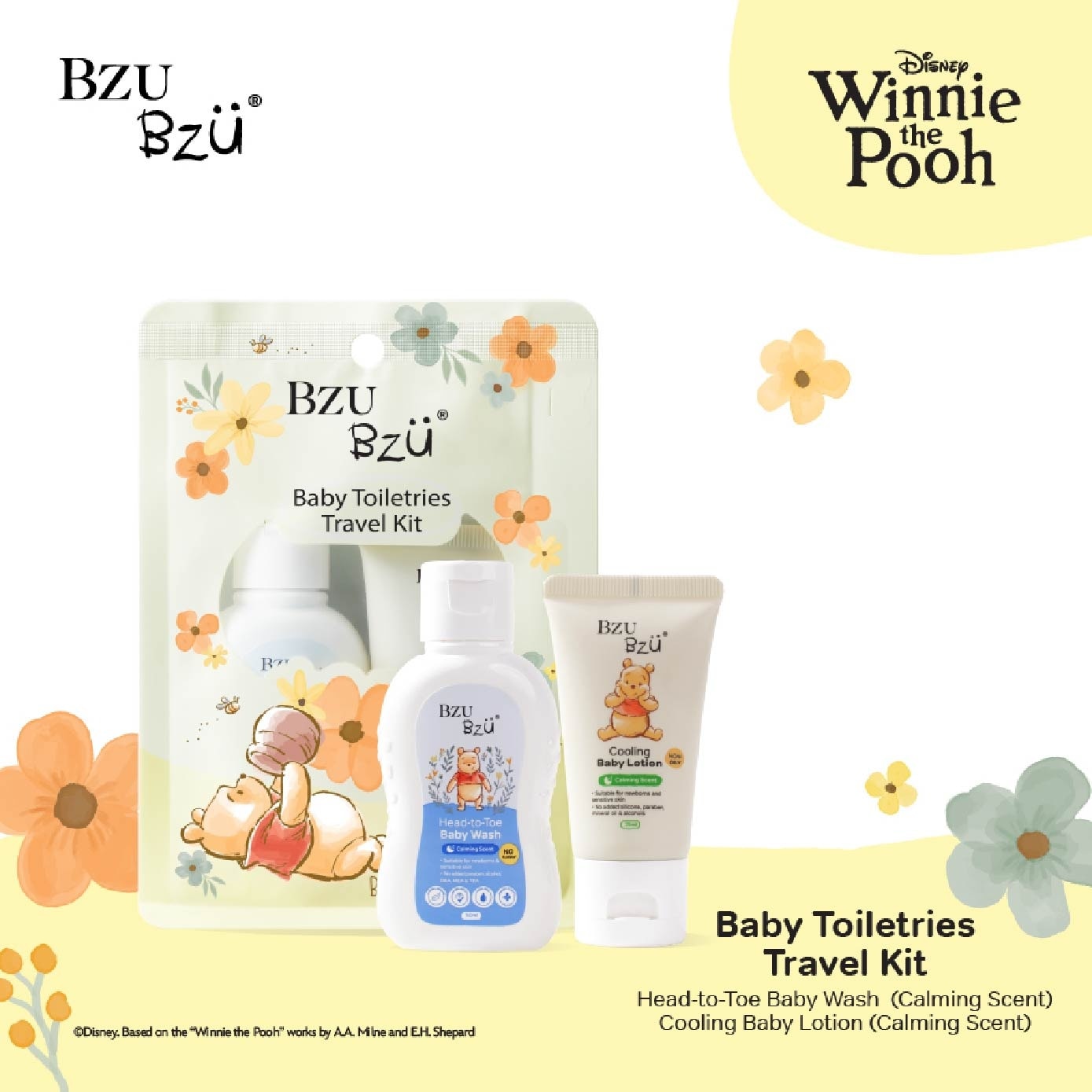 Baby Toiletries Travel Kit (Head To Toe Baby Wash 50ml + Cooling Baby Lotion 25ml) 1s