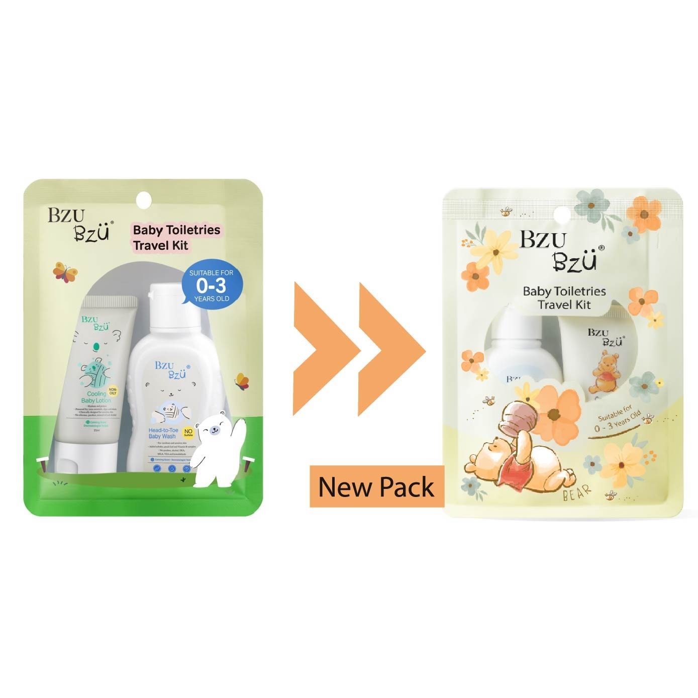 Baby Toiletries Travel Kit (Head To Toe Baby Wash 50ml + Cooling Baby Lotion 25ml) 1s