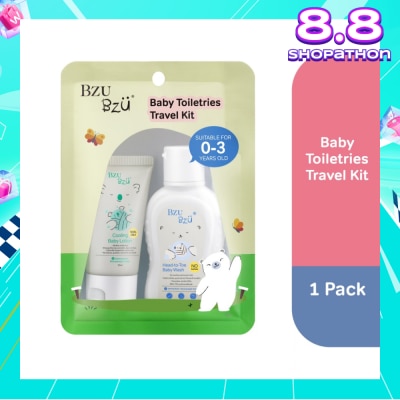 BZU BZU Baby Toiletries Travel Kit (Head To Toe Baby Wash 50ml + Cooling Baby Lotion 25ml) 1s