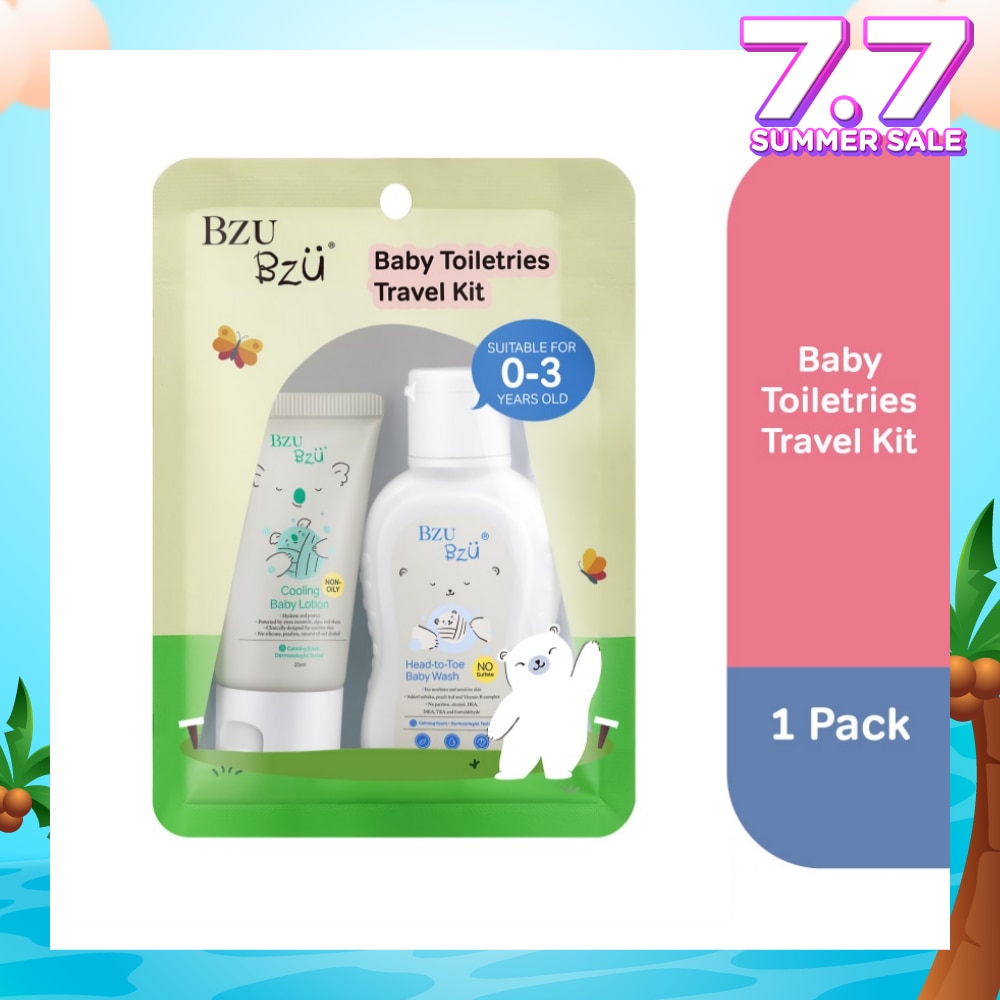 Baby Toiletries Travel Kit (Head To Toe Baby Wash 50ml + Cooling Baby Lotion 25ml) 1s