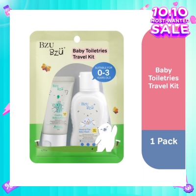 BZU BZU Baby Toiletries Travel Kit (Head To Toe Baby Wash 50ml + Cooling Baby Lotion 25ml) 1s
