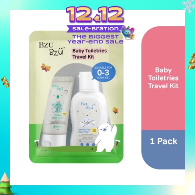 BZU BZU Baby Toiletries Travel Kit (Head To Toe Baby Wash 50ml + Cooling Baby Lotion 25ml) 1s