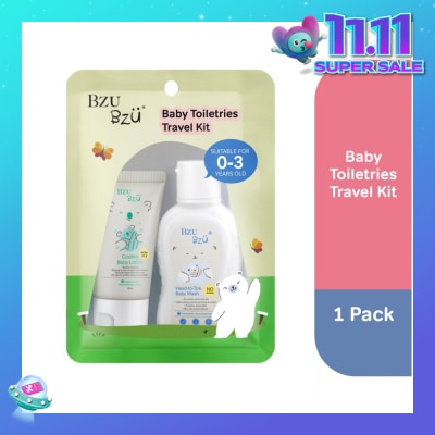 BZU BZU Baby Toiletries Travel Kit (Head To Toe Baby Wash 50ml + Cooling Baby Lotion 25ml) 1s