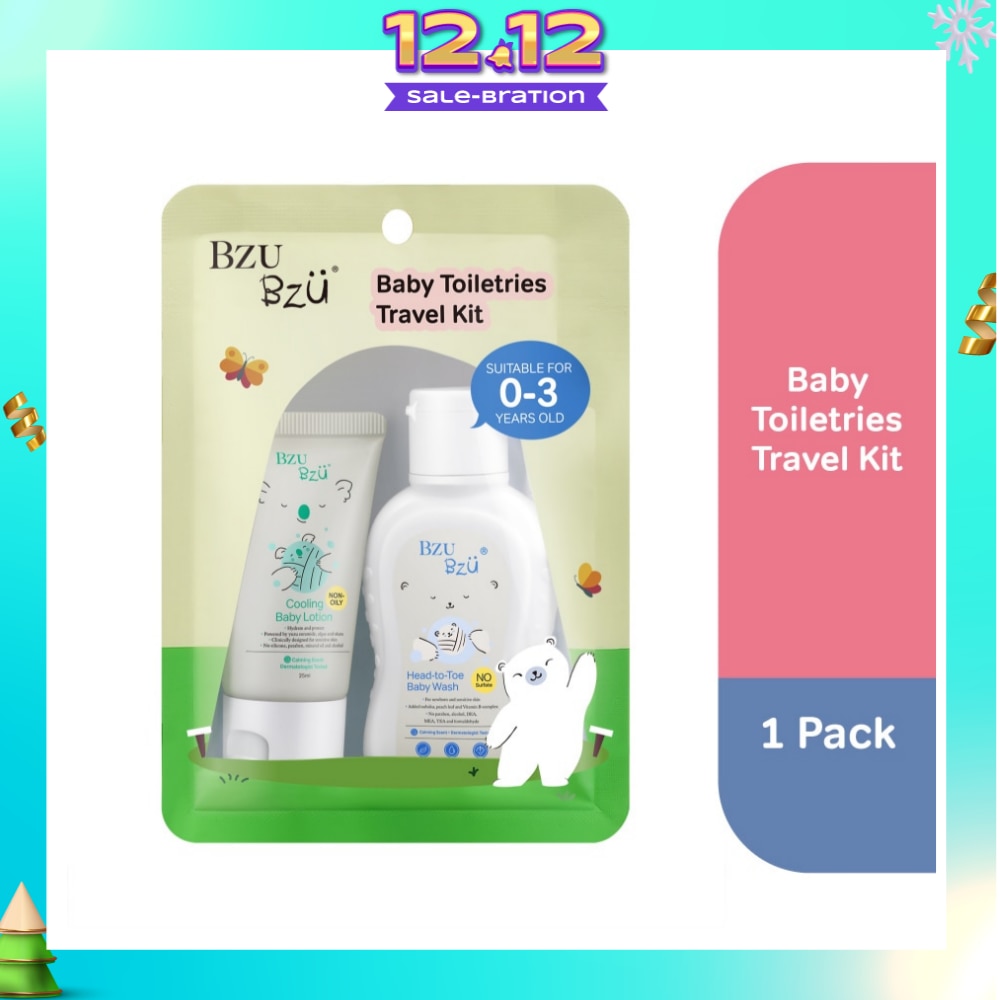 Baby Toiletries Travel Kit (Head To Toe Baby Wash 50ml + Cooling Baby Lotion 25ml) 1s