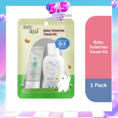 BZU BZU - Baby Toiletries Travel Kit (Head To Toe Baby Wash 50ml + Cooling Baby Lotion 25ml) 1s