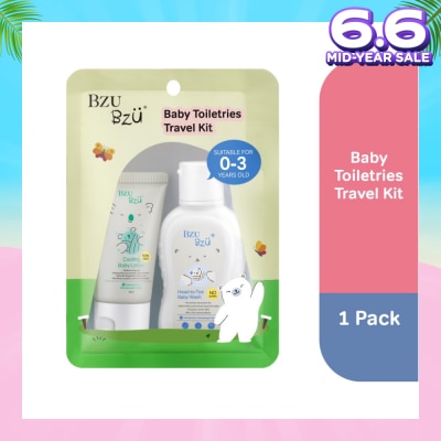 BZU BZU Baby Toiletries Travel Kit (Head To Toe Baby Wash 50ml + Cooling Baby Lotion 25ml) 1s