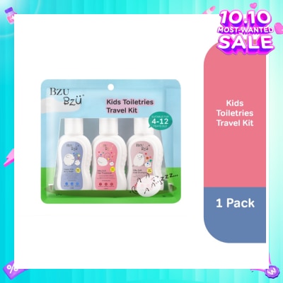 BZU BZU Kids Toiletries Travel Kit (Happy Kids Body Wash+Silky Soft Hair Treatment +Silky Soft Kids Shampoo) 50ml x 3s