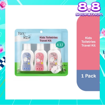 BZU BZU Kids Toiletries Travel Kit (Happy Kids Body Wash+Silky Soft Hair Treatment +Silky Soft Kids Shampoo) 50ml x 3s
