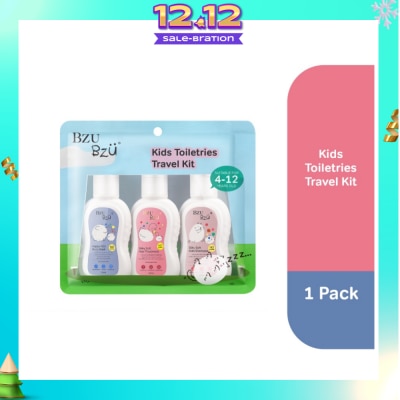 BZU BZU Kids Toiletries Travel Kit (Happy Kids Body Wash+Silky Soft Hair Treatment +Silky Soft Kids Shampoo) 50ml x 3s