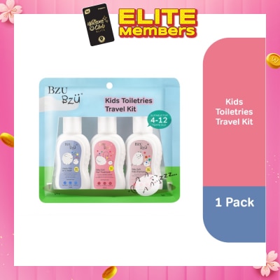 BZU BZU Kids Toiletries Travel Kit (Happy Kids Body Wash+Silky Soft Hair Treatment +Silky Soft Kids Shampoo) 50ml x 3s