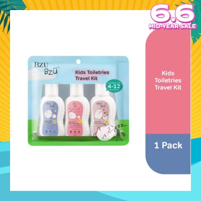 BZU BZU Kids Toiletries Travel Kit (Happy Kids Body Wash+Silky Soft Hair Treatment +Silky Soft Kids Shampoo) 50ml x 3s