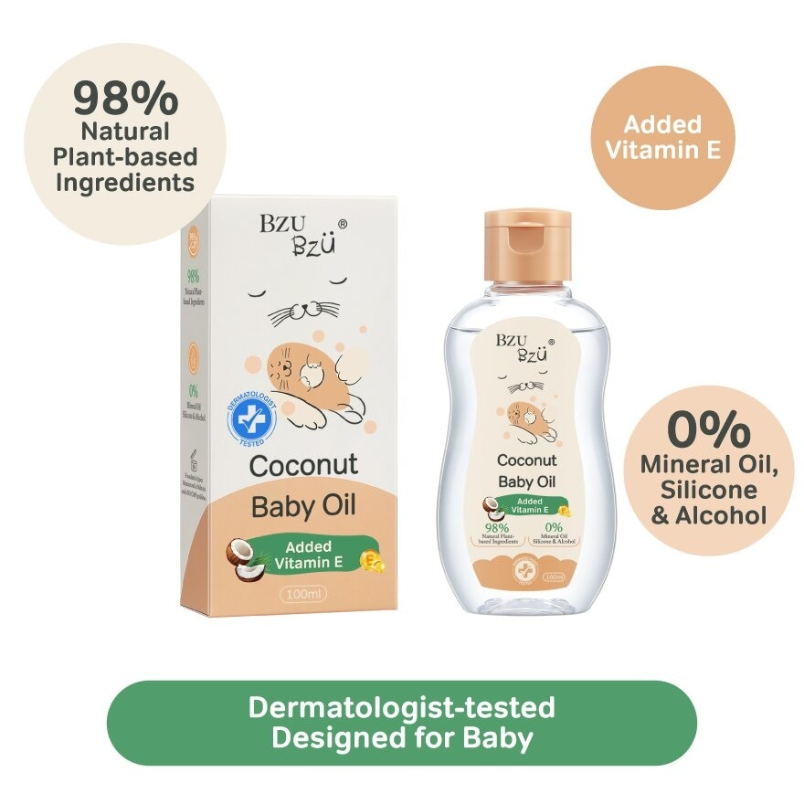 Coconut Baby Oil (Safe For Baby And Kids With Sensitive Skin) 100ml