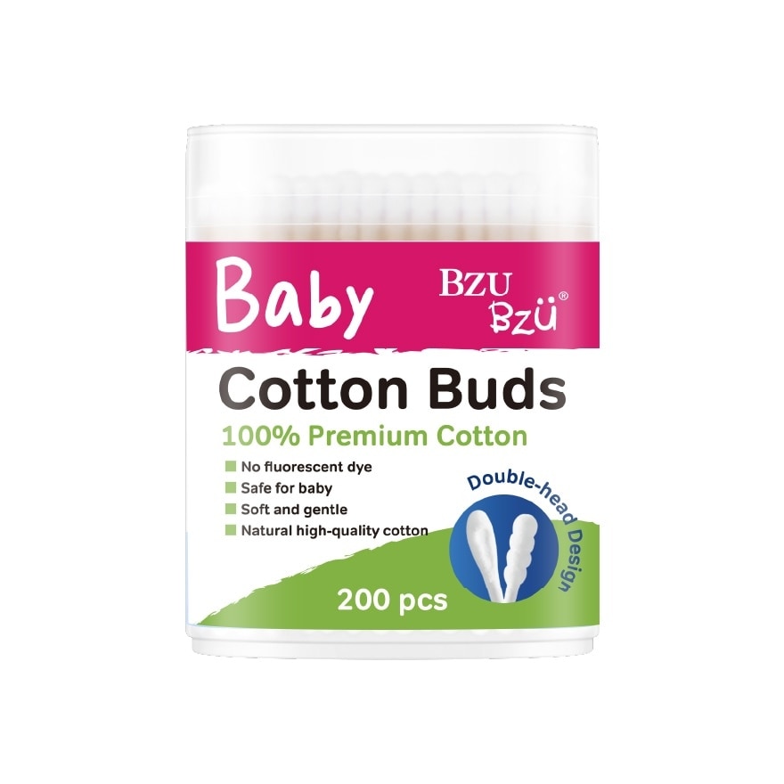 Baby Cotton Buds (Cotton Tip Is Soft And Gentle For Use On Delicate Skin) 200s