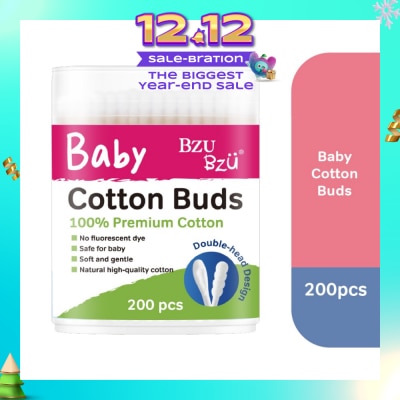 BZU BZU Baby Cotton Buds (Cotton Tip Is Soft And Gentle For Use On Delicate Skin) 200s