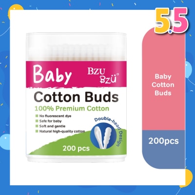 BZU BZU Baby Cotton Buds (Cotton Tip Is Soft And Gentle For Use On Delicate Skin) 200s