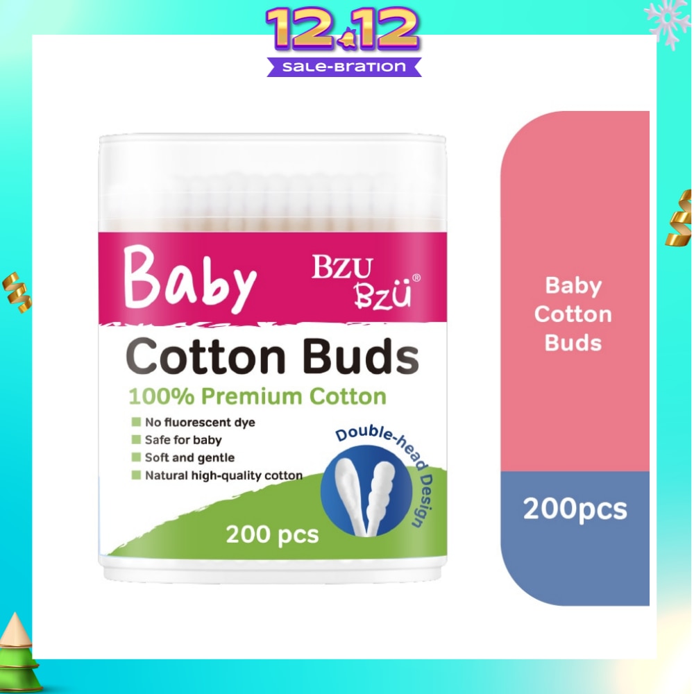 Baby Cotton Buds (Cotton Tip Is Soft And Gentle For Use On Delicate Skin) 200s