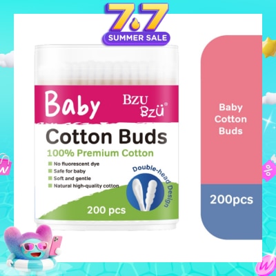 BZU BZU - Baby Cotton Buds (Cotton Tip Is Soft And Gentle For Use On Delicate Skin) 200s