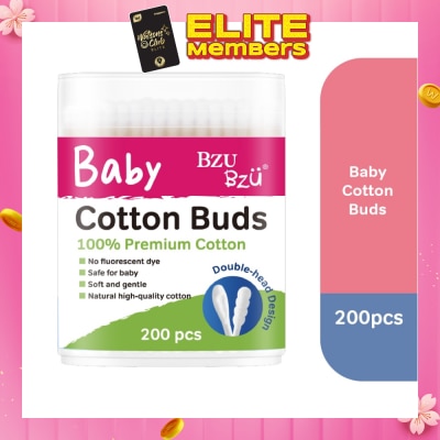 BZU BZU Baby Cotton Buds (Cotton Tip Is Soft And Gentle For Use On Delicate Skin) 200s
