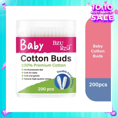 BZU BZU Baby Cotton Buds (Cotton Tip Is Soft And Gentle For Use On Delicate Skin) 200s