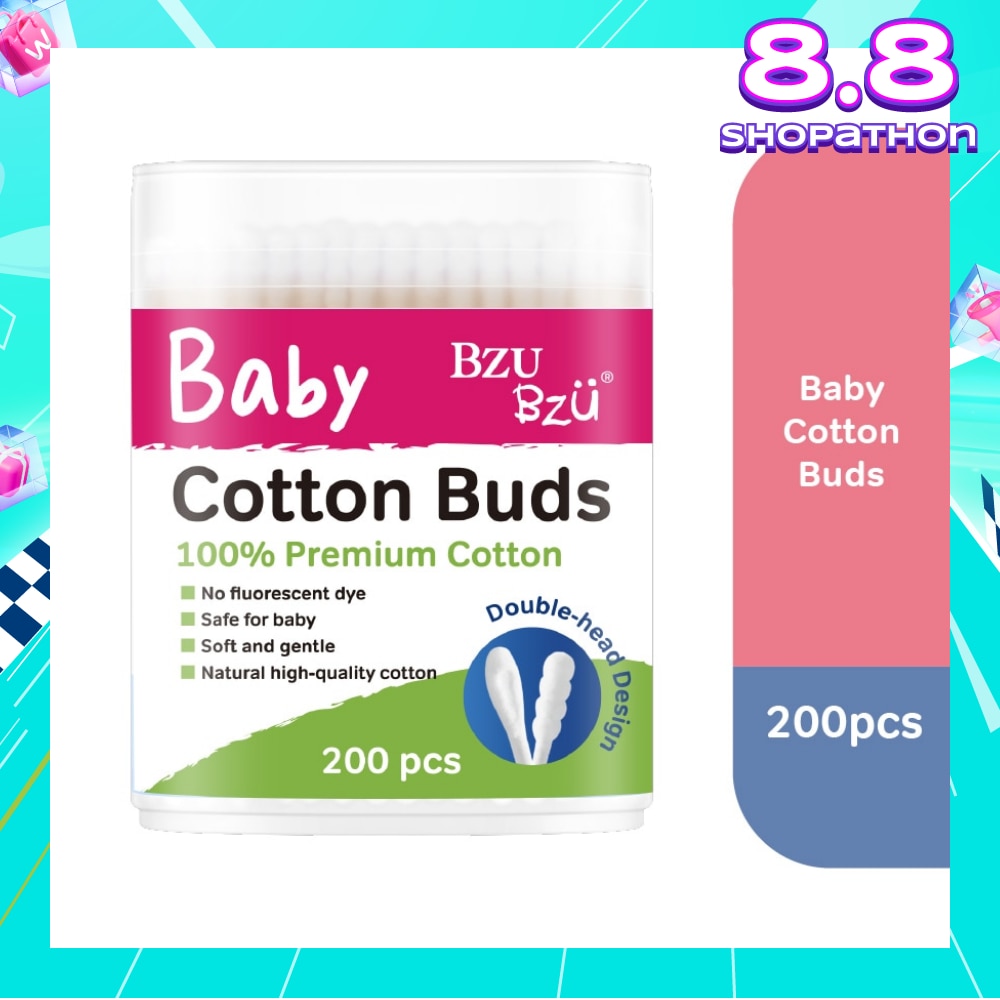 Baby Cotton Buds (Cotton Tip Is Soft And Gentle For Use On Delicate Skin) 200s