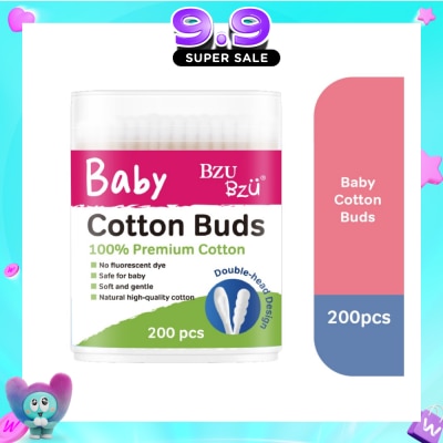 BZU BZU - Baby Cotton Buds (Cotton Tip Is Soft And Gentle For Use On Delicate Skin) 200s image