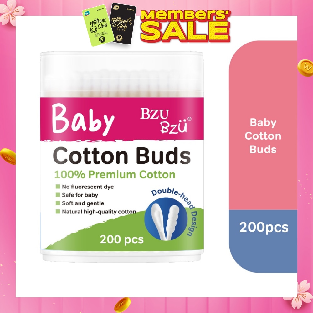 Baby Cotton Buds (Cotton Tip Is Soft And Gentle For Use On Delicate Skin) 200s