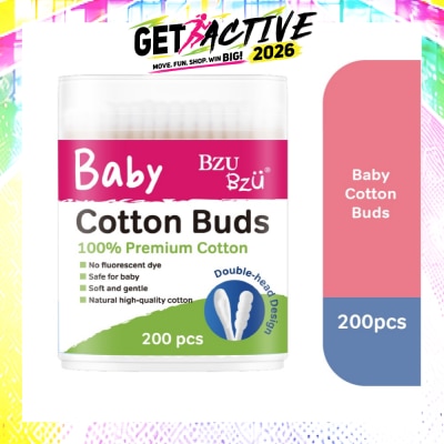 BZU BZU - Baby Cotton Buds (Cotton Tip Is Soft And Gentle For Use On Delicate Skin) 200s image