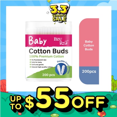 BZU BZU Baby Cotton Buds (Cotton Tip Is Soft And Gentle For Use On Delicate Skin) 200s