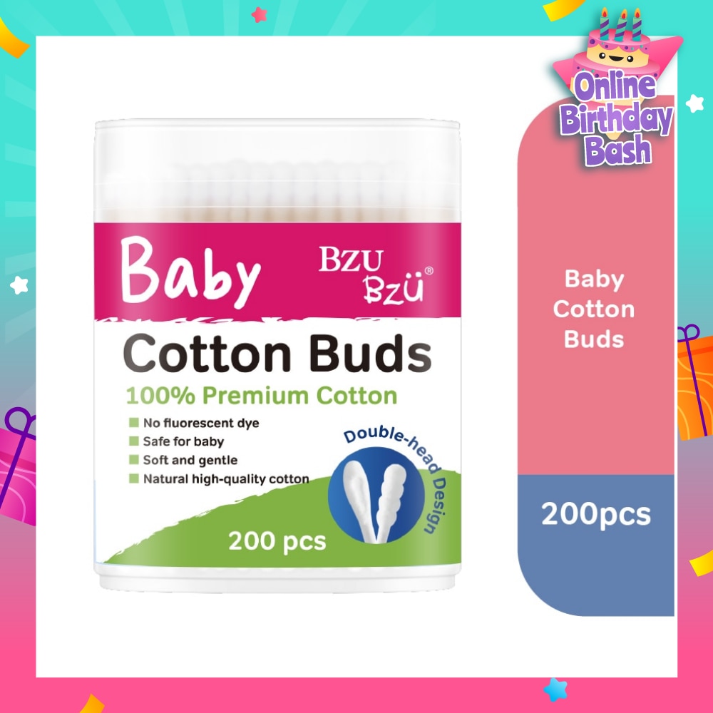 Baby Cotton Buds (Cotton Tip Is Soft And Gentle For Use On Delicate Skin) 200s