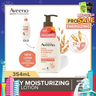 AVEENO Daily Moisturizing Energizing Body Lotion With Pomegranate & Grapefruit Extract (Helps Provide Vitality To Skin For Healthy-Looking Skin Suitable For Normal To Dry Skin) 354ml