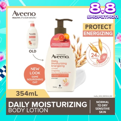 AVEENO Daily Moisturizing Energizing Body Lotion With Pomegranate & Grapefruit Extract (Helps Provide Vitality To Skin For Healthy-Looking Skin Suitable For Normal To Dry Skin) 354ml