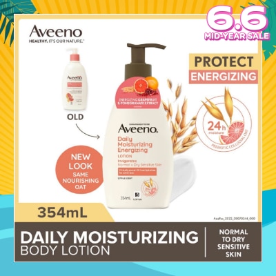 AVEENO Daily Moisturizing Energizing Body Lotion With Pomegranate & Grapefruit Extract (Helps Provide Vitality To Skin For Healthy-Looking Skin Suitable For Normal To Dry Skin) 354ml