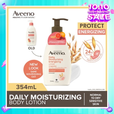 AVEENO Daily Moisturizing Energizing Body Lotion With Pomegranate & Grapefruit Extract (Helps Provide Vitality To Skin For Healthy-Looking Skin Suitable For Normal To Dry Skin) 354ml