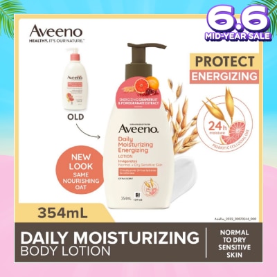 AVEENO Daily Moisturizing Energizing Body Lotion With Pomegranate & Grapefruit Extract (Helps Provide Vitality To Skin For Healthy-Looking Skin Suitable For Normal To Dry Skin) 354ml