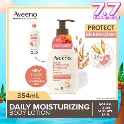 AVEENO Daily Moisturizing Energizing Body Lotion With Pomegranate & Grapefruit Extract (Helps Provide Vitality To Skin For Healthy-Looking Skin Suitable For Normal To Dry Skin) 354ml