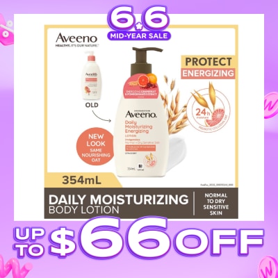 AVEENO - Daily Moisturizing Energizing Body Lotion With Pomegranate & Grapefruit Extract (Helps Provide Vitality To Skin For Healthy-Looking Skin Suitable For Normal To Dry Skin) 354ml