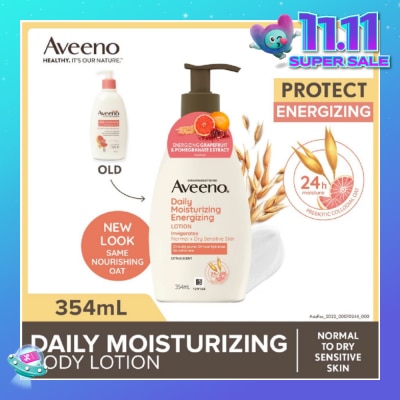 AVEENO Daily Moisturizing Energizing Body Lotion With Pomegranate & Grapefruit Extract (Helps Provide Vitality To Skin For Healthy-Looking Skin Suitable For Normal To Dry Skin) 354ml