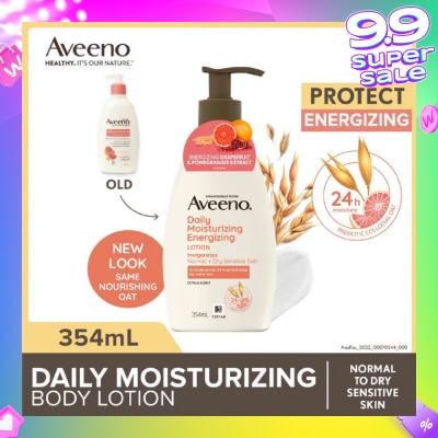 AVEENO Daily Moisturizing Energizing Body Lotion With Pomegranate & Grapefruit Extract (Helps Provide Vitality To Skin For Healthy-Looking Skin Suitable For Normal To Dry Skin) 354ml