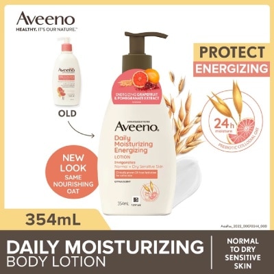 AVEENO Daily Moisturizing Energizing Body Lotion With Pomegranate & Grapefruit Extract (Helps Provide Vitality To Skin For Healthy-Looking Skin Suitable For Normal To Dry Skin) 354ml