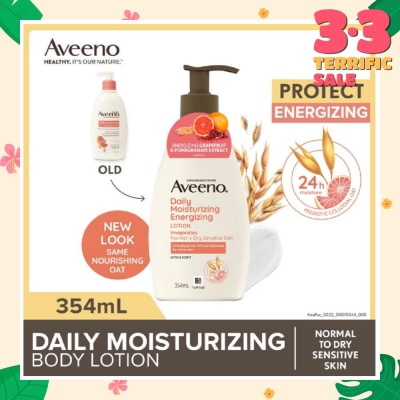 AVEENO Daily Moisturizing Energizing Body Lotion With Pomegranate & Grapefruit Extract (Helps Provide Vitality To Skin For Healthy-Looking Skin Suitable For Normal To Dry Skin) 354ml